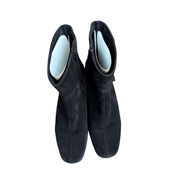 La Canadienne Sanford Suede Leather Buckle Zip Winter Ankle Boot Bootie Black 7 - Picture 5 of 8